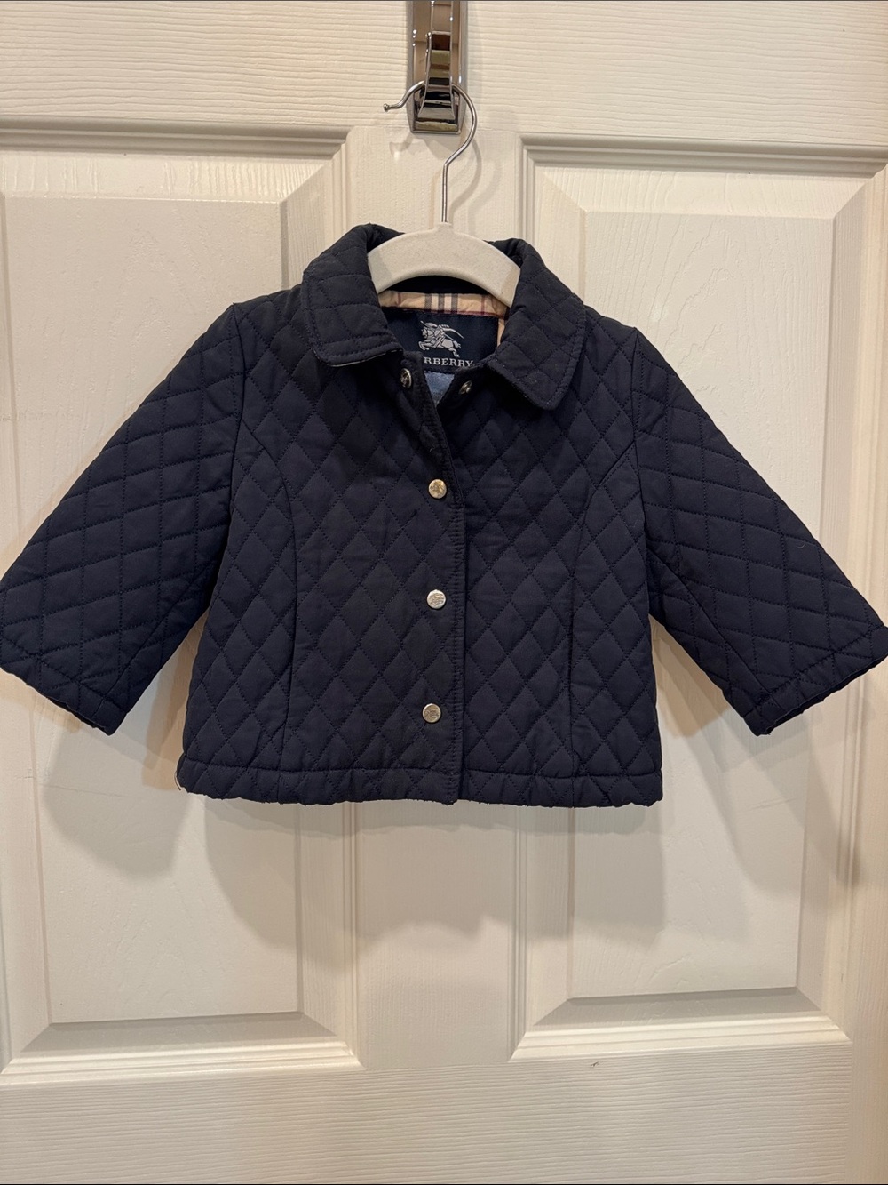 Burberry Quilted Navy Baby Puffer Jacket